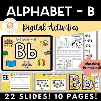 Preview of Alphabet Activities DIGITAL & PRINT | Letter of the Day / Week | Letter B