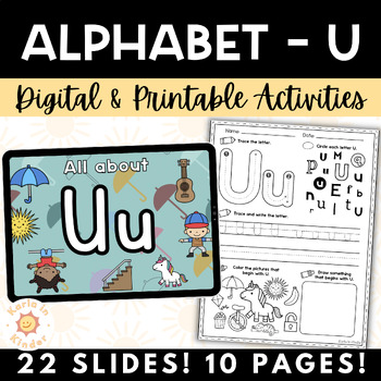 Preview of Alphabet Activities DIGITAL & PRINT | Letter of the Day / Week | Letter U