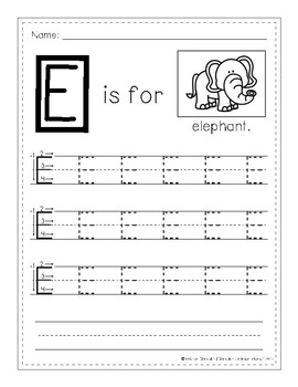 Alphabet Activities [E] by Blatchley's Kinder Friends | TPT