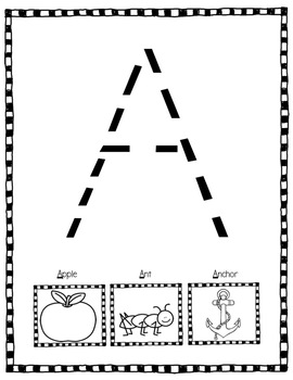 alphabet activities large letter tracing practice for