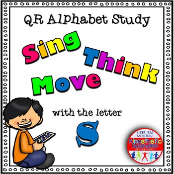 Preview of Alphabet Activities Letter Sound QR Code Task Cards the Letter S