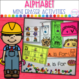 Alphabet Activities - Mini Erasers - Beginning Sounds - ABC Order