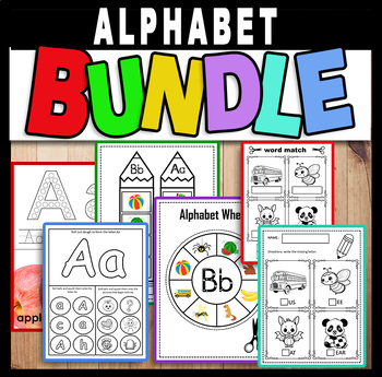Preview of Alphabet Activities Uppercase & Lowercase Letter Identification & Sounds BUNDLE