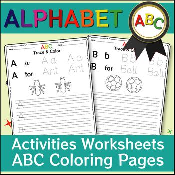 Preview of Alphabet Activities Worksheets - ABC Coloring Pages