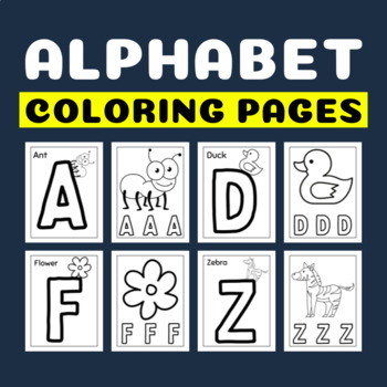 Preview of Alphabet Activities Worksheets - ABC Coloring Pages - Beginning Sounds Letter