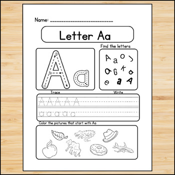 Alphabet Activities Worksheets, Includes All 26 Letters, Tracing ...