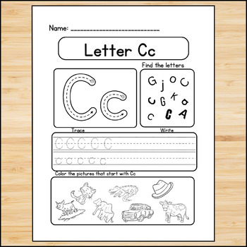 Alphabet Activities Worksheets, Includes All 26 Letters, Tracing ...