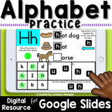 Alphabet Activities for Digital Practice in Google Slide