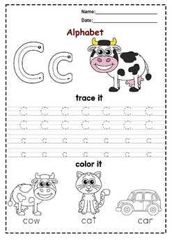 Alphabet Activities for Preschoolers, Alphabet Tracing Worksheets, ABC ...