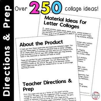 FREE list: 200+ Materials for Preschool Letter Activities and Collages