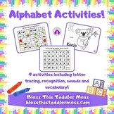 Alphabet Activity Bundle! Letter tracing, recognition, sou