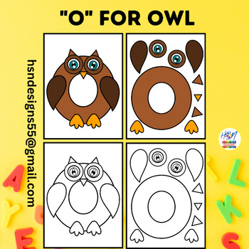 Preview of Alphabet Activity Craft : "O" for Owl | Uppercase Letter "O" Craft