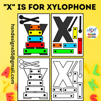 Preview of Alphabet Activity Craft : "X" is for Xylophone | Uppercase Letter "X" Craft