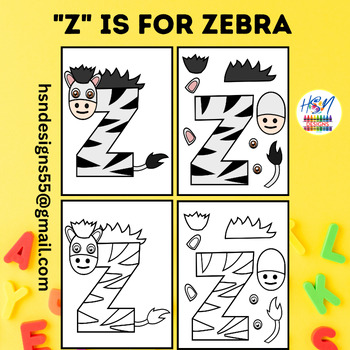 Preview of Alphabet Activity Craft : "Z" is for Zebra | Uppercase Letter "Z" Craft