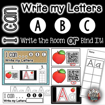 Preview of Letter Recognition: Handwriting Center with QR Codes Distance Learning