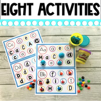 Alphabet Activity Mats (Color and Black & White) Hands On Literacy Centers