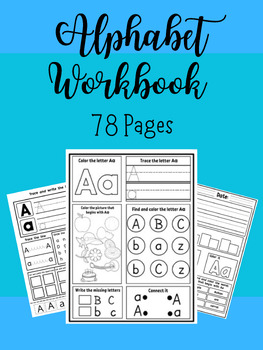 Preview of Alphabet Activity Workbook- All Letters Included-3 Pages for Each Letter