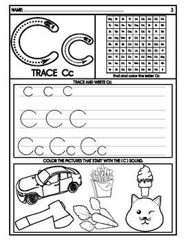 Alphabet Activity Sheet by Supreme Academic Support | TPT