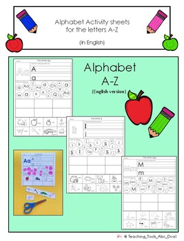 alphabet activity sheets a z english phonics initial sounds tpt