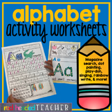 Alphabet Activity Worksheets - Kinesthetic Tasks A-Z