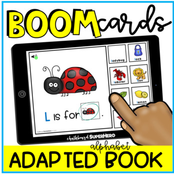 Preview of Alphabet Adapted Book: Letter "L" BOOM CARDS {distance learning}