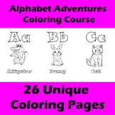 Alphabet Animals Puzzle Coloring Course