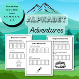 Alphabet Adventures: Diagonal Line Letters Step-by-Step Wr