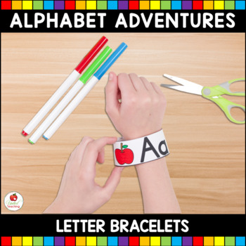 LETTERS A-Z Alphabet Buddy Bands BRACELETS Kindergarten Literacy Letters  Phonics