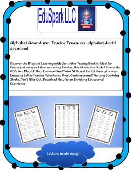 Preview of Alphabet Adventures: Tracing Treasures-alphabet digital download