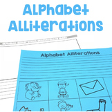 Alphabet Alliterations  - First Grade Literacy Center - De