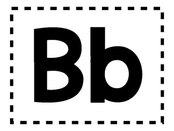 alphabet anchor chart printable pieces letter b blackline tpt
