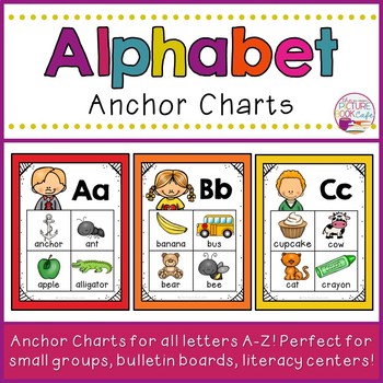 Alphabet Anchor Charts by The Picture Book Cafe | TPT