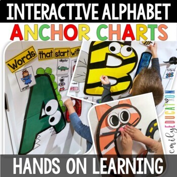 Preview of Alphabet Anchor Charts, Posters Alphabet Activities Kindergarten