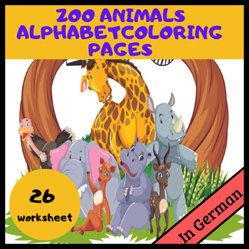 Preview of Alphabet And Animals /Coloring Book Printables Worksheets for Preschool
