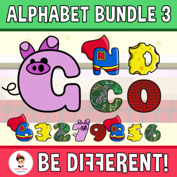 Preview of Alphabet And Numbers Clipart (Bundle 3)