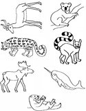 Alphabet Animal Clip Art I-O