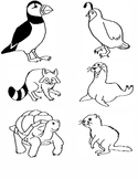 Alphabet Animal Clip Art P-U