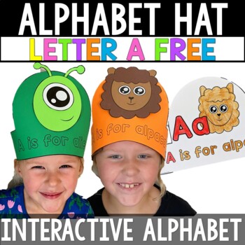 Alphabet Animal Craft Hat Letter A FREE by Emily Education | TPT
