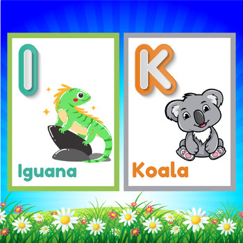 Alphabet Animals Flashcards. Printable For kids. the letters. Back to ...