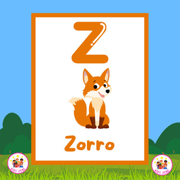 Alphabet Animals Flashcards in Spanish. Alfabeto en Español. Spanish ...