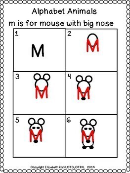 DIRECTED DRAWING turn the ALPHABET into the same letter animal / object!  abcs