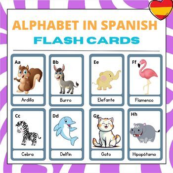 **Alphabet Animals in Spanish - Printable Posters for Fun Alphabet ...