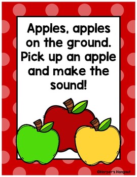 Alphabet Apple Circle Time Game by Harper's Hangout | TPT