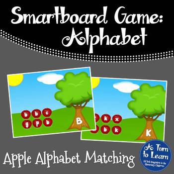 Preview of Alphabet Apples Matching Game (Smartboard/Promethean Board)