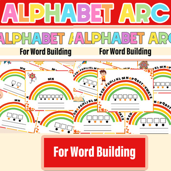Preview of Alphabet Arc Mat for Phonics Bundle|Alphabet Word Building |Rainbow Alphabet Arc