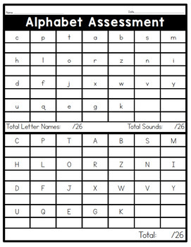 Alphabet Assessment by Sarah Paul | Teachers Pay Teachers