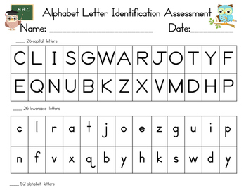 Alphabet Assessment Freebie by Almost Heaven Kindergarten | TpT