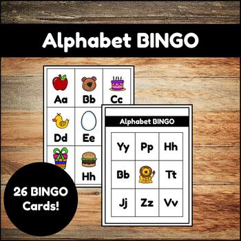 Alphabet BINGO | Letter Names and Sounds | A-Z by Kinder is Golden