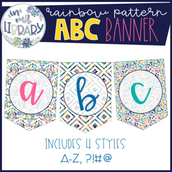 Preview of Alphabet Banner {Rainbow Pattern}