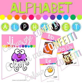 Alphabet Banner - Colour me Confetti by Colour me Confetti | TpT